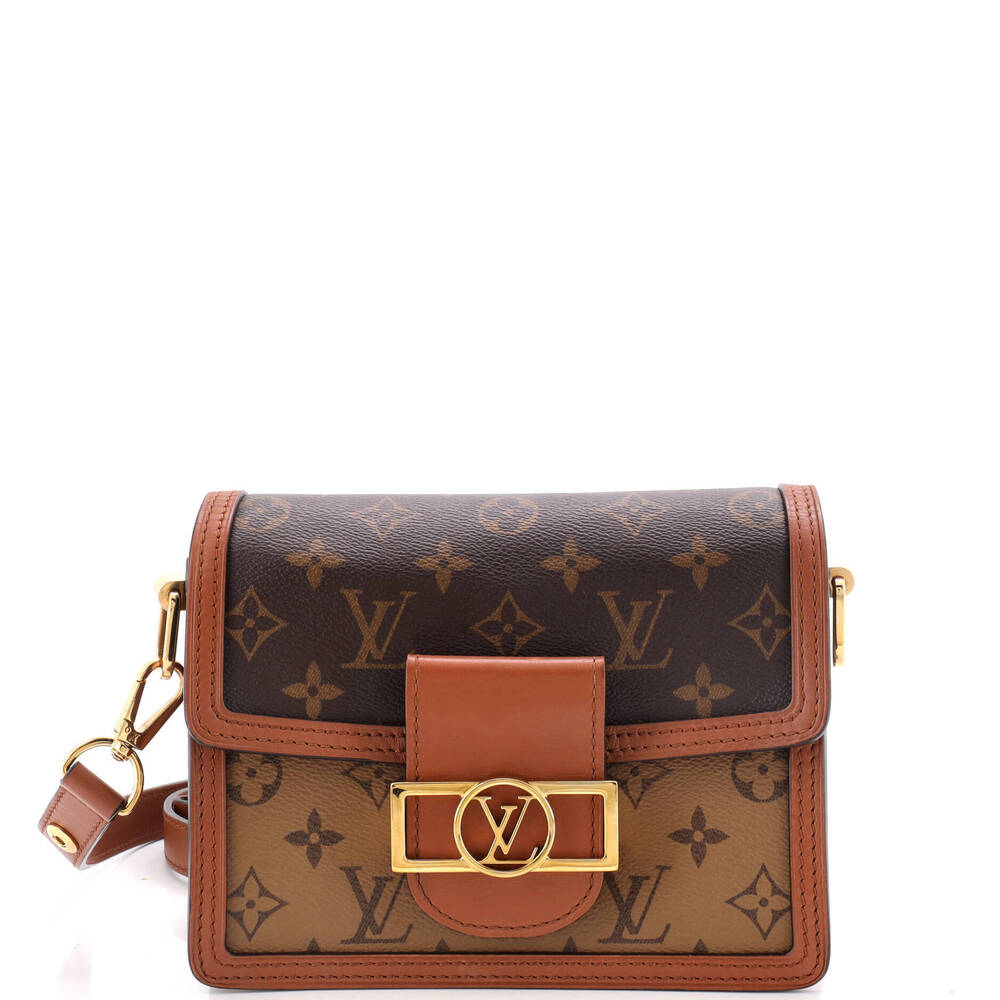 Louis Vuitton Mini Dauphine Shoulder Bag Reverse Monogram Canvas